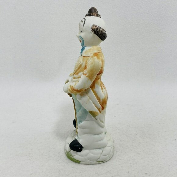 Vintage Clown Joker Figurine Bozo Circus Tuxedo Man Costume Stand Display Taiwan - Picture 3 of 10